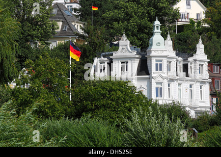 Historische Strandhotel Blankenese, gebaut im Jahr 1902 in Strandweg Straße, Hamburg Blankenese Viertel an der Elbe Stockfoto