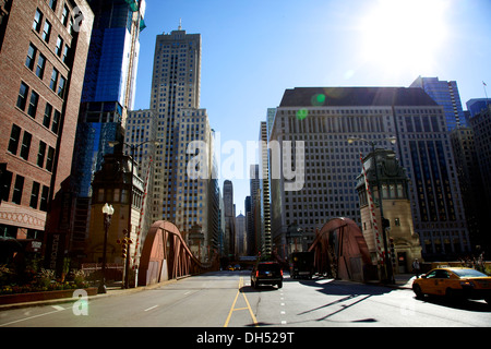 Chicago, IL CBOT Gebäude und LaSalle Street Canyon Stockfoto