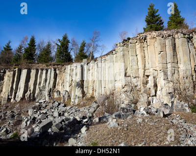 alten Basaltsteinbruch in The Erzgebirge, Tschechien Stockfoto
