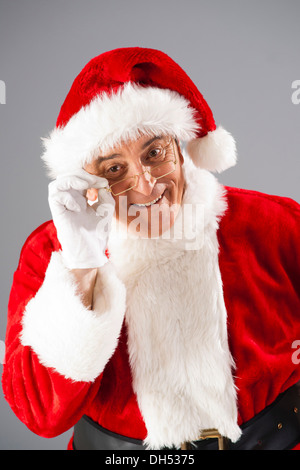 Lächelnden Weihnachtsmann Stockfoto