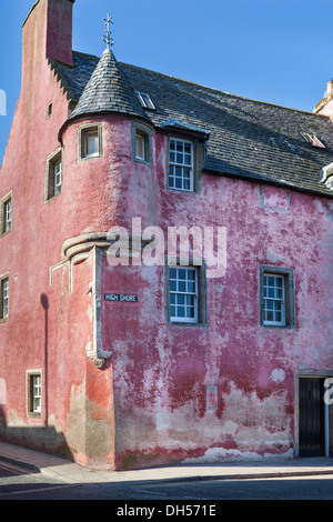 Historisches Gebäude (1655) am hohen Ufer in Banff in Aberdeenshire, Schottland Stockfoto