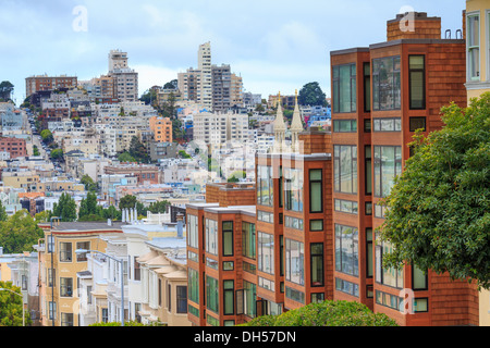 Viertel von typischen San Francisco, California Stockfoto