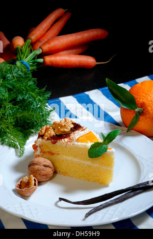 Karotte-Kuchen Stockfoto