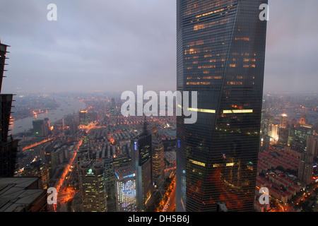 Shanghai World Financial Center, SWFC, Pudong, Shanghai, China, Asien Stockfoto