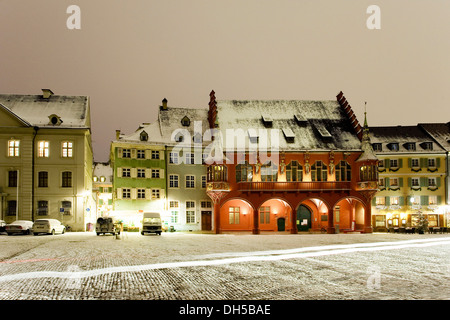 Muensterplatz Platz im Winter, Freiburg, Freiburg Im Breisgau, Baden-Württemberg, Deutschland Stockfoto