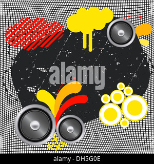 Grunge-Musik-Hintergrund Stockfoto