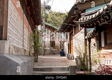 Bukchon Hanok Village in Seoul, Korea Stockfoto