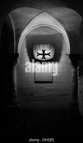 Krypta der Kathedrale von Worcester Stockfoto