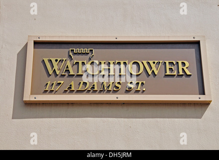Wachtturm-Gesellschaft, Zeugen Jehovas, Hauptquartier in Brooklyn, New York City, USA Stockfoto