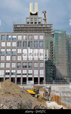 Bau von dem Platz von Buffalo-Platz vor der ehemaligen Union-Brauerei, Dortmund, Nordrhein-Westfalen Stockfoto