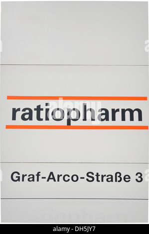 Pharmakonzern Ratiopharm Ulm, Baden-Württemberg Stockfoto