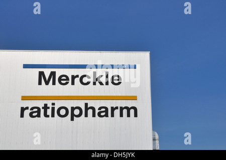 Pharmakonzern Ratiopharm Ulm, Baden-Württemberg Stockfoto