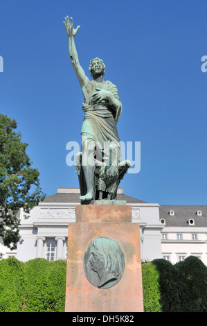 Joseph-Goerres-Denkmal Denkmal, Rheinanlagen Koblenz, UNESCO World Heritage Site Oberes Mittelrheintal obere promenade Stockfoto