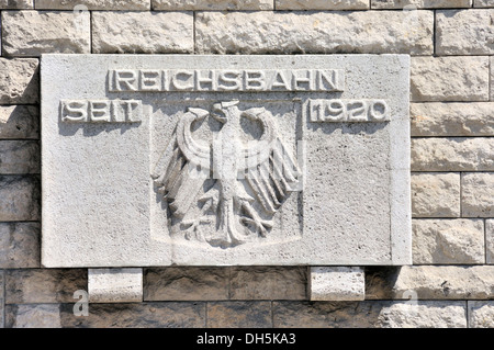 Federal Railroad Administration, ehemaligen Reichsbahn Reichsbahn, Arnulf-Klett-Platz Hauptbahnhof quadratisch Stockfoto