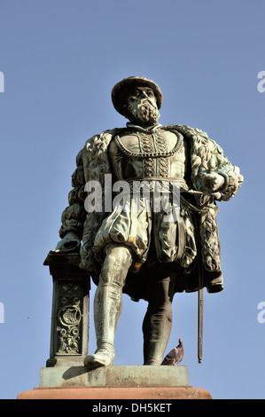 Christoph, Herzog von Württemberg, Denkmal auf dem Schlossplatz in Stuttgart, Baden-Württemberg Stockfoto