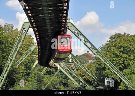 Erhöhten Schwebebahn, Wuppertal, Bergisches Land/Region, North Rhine-Westphalia Stockfoto