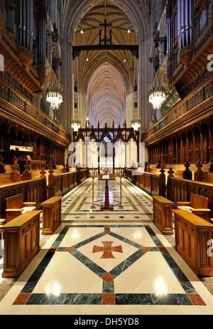 Chorraum, Washington National Cathedral oder Cathedral Church of Saint Peter und Paulus in der Diözese von Washington Stockfoto