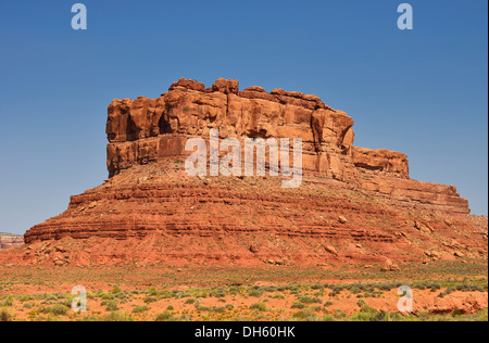 Schloss Butte, Tal der Götter, San Juan County, Utah, Vereinigte Staaten von Amerika, USA Stockfoto