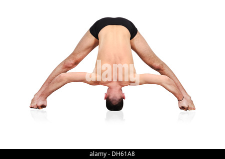 Menschen praktizieren Yoga in Lage Stockfoto