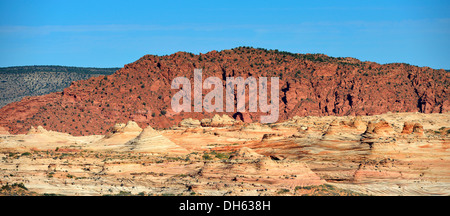 "Die Schlucht", Coyote Buttes South CBS, erodiert Navajo Sandstein Felsformationen mit Liesegang Bands oder Liesegang-Ringe, Pareah Stockfoto