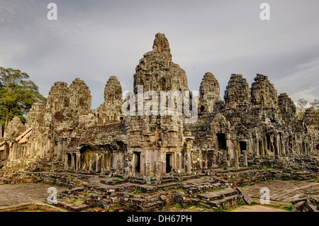 Bayon, Tempelanlage Angkor Thom, Siem Reap, Kambodscha, Südost-Asien Stockfoto