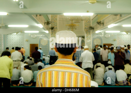 Muslimischer Gebetsraum, Masjid India, Kuala Lumpur, Malaysia, Südost-Asien Stockfoto