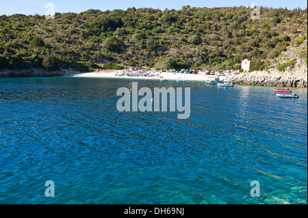 Jerusalem-Strand in der Nähe von Fiscardo, Kefalonia, Griechenland Stockfoto