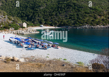 Jerusalem-Strand in der Nähe von Fiscardo, Kefalonia, Griechenland Stockfoto