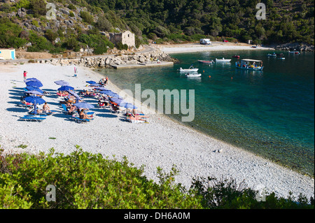 Jerusalem-Strand in der Nähe von Fiscardo, Kefalonia, Griechenland Stockfoto