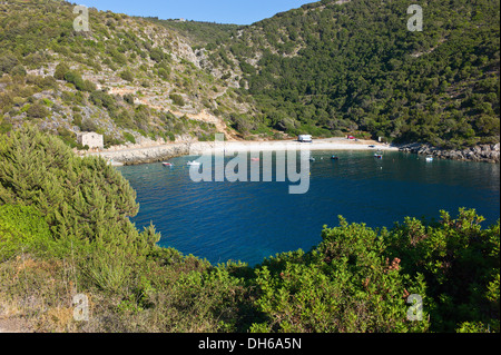 Jerusalem-Strand in der Nähe von Fiscardo, Kefalonia, Griechenland Stockfoto