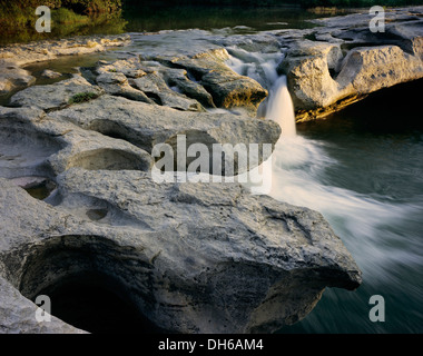 Sonnenaufgang am McKinney Falls, Austin, TX Stockfoto