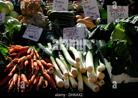 Chesterfield Obst- und Gemüsemarkt, Derbyshire, UK. Stockfoto