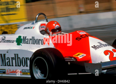 Bruno Giacomelli in einen Alfa Romeo 179C in den GP von Italien in Monza, Italien 1981. Stockfoto