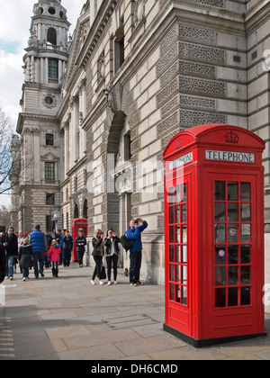 Rote Telefonzelle Box Westminster London Vereinigtes Königreich Stockfoto