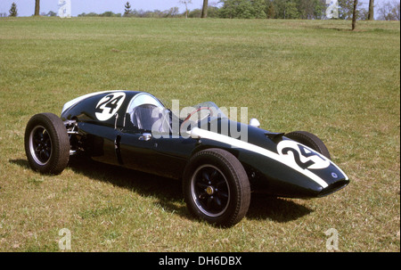 Cooper-Climax T51, Donington Park, Melbourne Loop ca. 1978 während der Tests von Phil Hill für Straße und Rennstrecke magazine Australia. Stockfoto