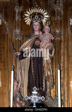 Der Virgen del Carmen, Bild eines Heiligen Stockfoto