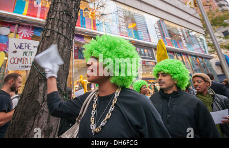 Protest vor Dylan's Candy Bar im Stadtteil Upper East Side von New York Stockfoto