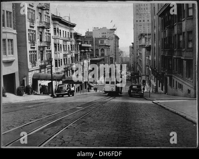 San Francisco Cable car klettern die Powell Street Hill, ca. 1945 535921 Stockfoto