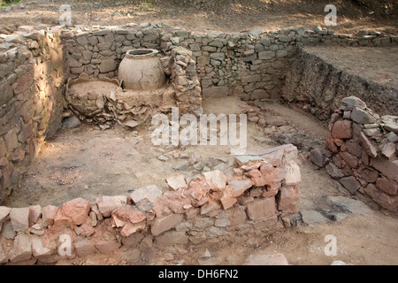 Europa, Italien, Toskana, Vetulonia, Poggiarello Renzetti, archäologische Zone, Ausgrabungen, Domus die dolia Stockfoto