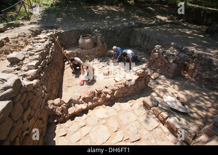 Ausgrabungen, Poggiarello Renzetti, Domus dei Dolia, archäologische Zone, Vetulonia, Grosseto, Toskana, Italien, Europa Stockfoto