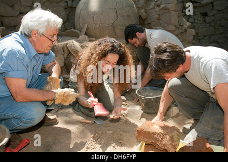 Ausgrabungen, Poggiarello Renzetti, Domus dei Dolia, archäologische Zone, Vetulonia, Grosseto, Toskana, Italien, Europa Stockfoto