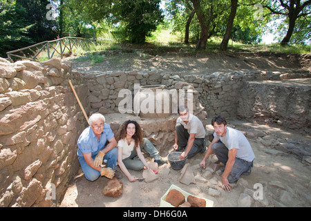 Ausgrabungen, Poggiarello Renzetti, Domus dei Dolia, archäologische Zone, Vetulonia, Grosseto, Toskana, Italien, Europa Stockfoto