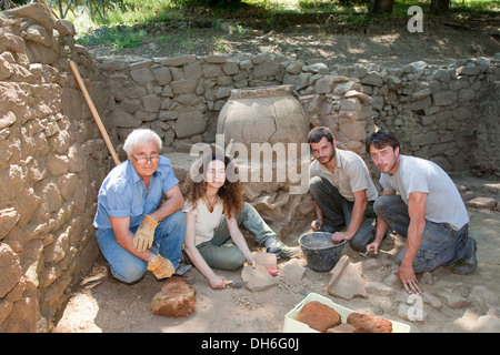 Ausgrabungen, Poggiarello Renzetti, Domus dei Dolia, archäologische Zone, Vetulonia, Grosseto, Toskana, Italien, Europa Stockfoto