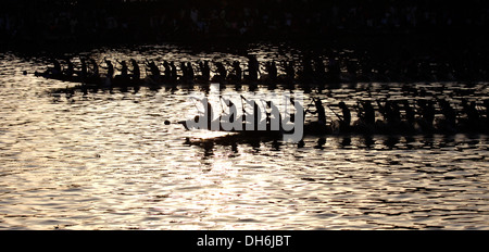 Chundan Vallams an der Nehru Snake Boat race Stockfoto