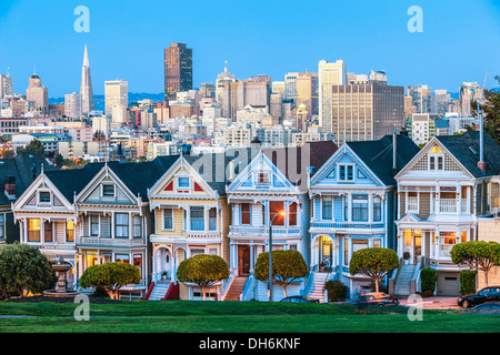 Die Painted Ladies of San Francisco, USA Stockfoto