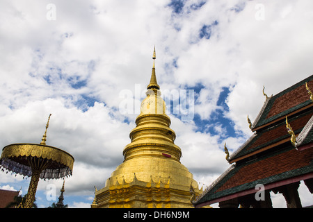 Goldene Pagode, Phra, Hariphunchai Stockfoto