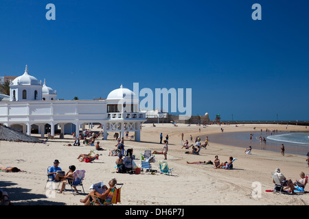 La Caleta Strand von Cadiz, Spanien Stockfoto
