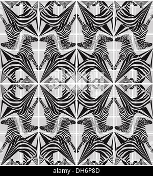 Geometrisch abstrakten nahtlose zebra Stockfoto