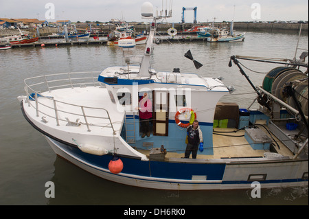 Stern Trawler im Hafen von "La Cotinière" Stockfoto