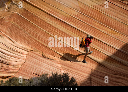 Die Wellengesteinsformation in Coyote Buttes, USA Stockfoto